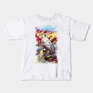 Snowy Owl and Totem Kids T-Shirt